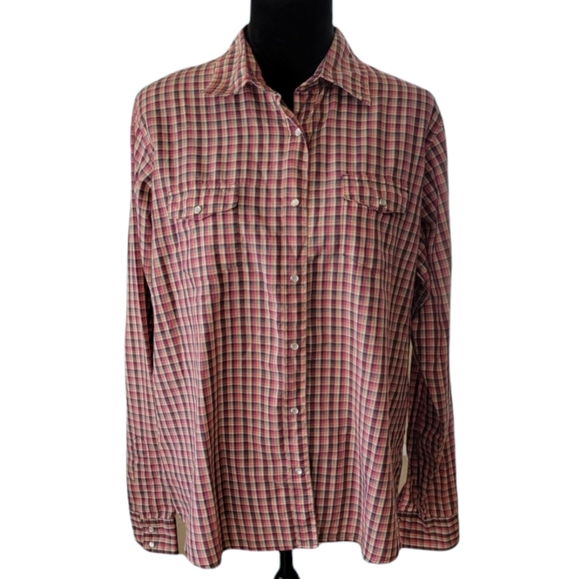 Women's Vintage Wrancher By Wrangler Checkered Western Pearl Snap Button Down - Picture 1 of 7